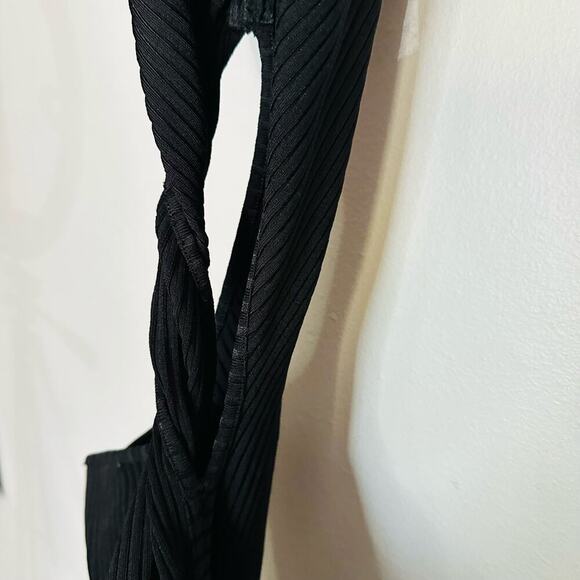 Bec + Bridge Black Middle Cutout High Neck Instinct Ribbed Midi Dress Size M - Picture 14 of 14